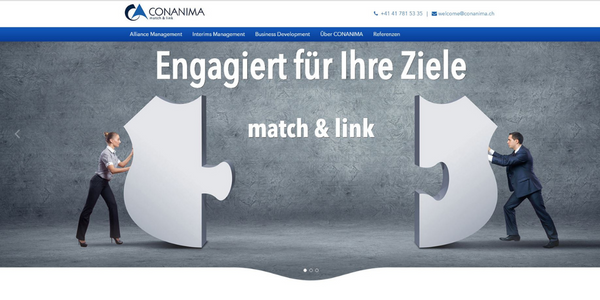 Start Website von CONANIMA