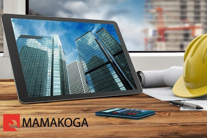 Mamakoga Logomit einem Bildschirm und & Bauplänen