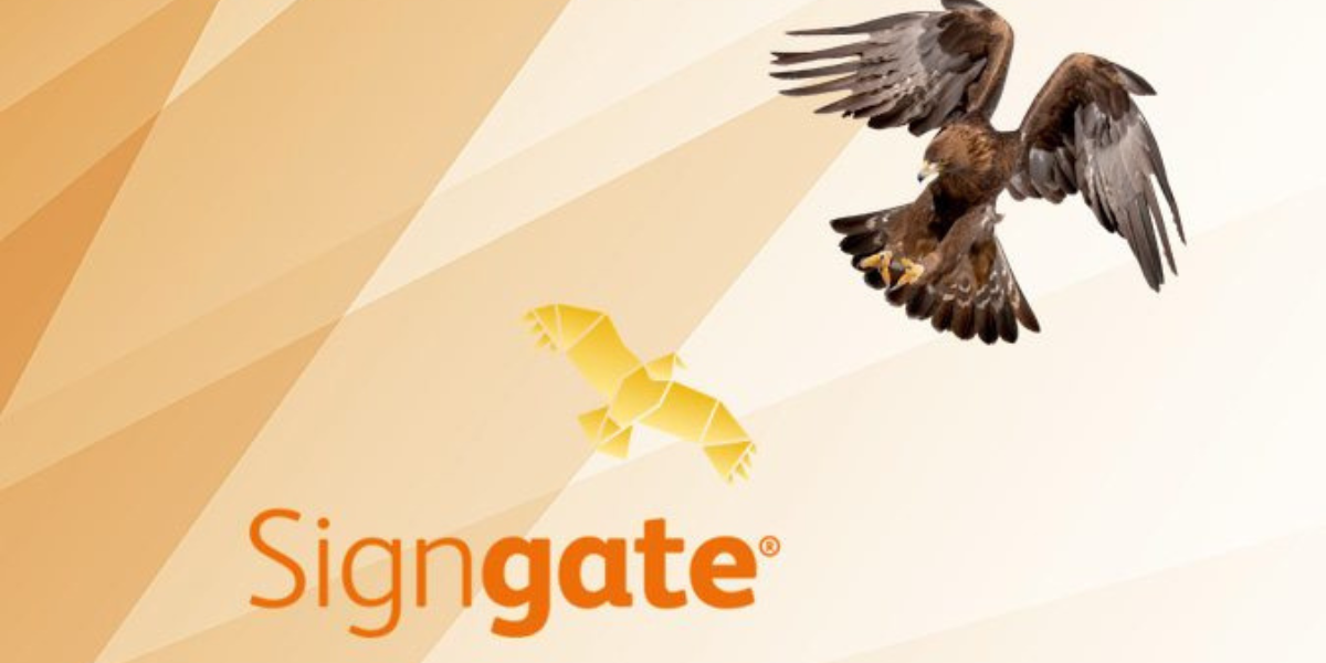 Signgate Logo mit einem Adler 